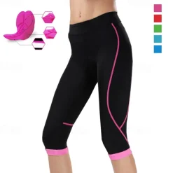 Women's Cycling 3/4 Tights Bike 3/4 Tights Mountain Bike MTB Road Bike Cycling Sports 3D Pad Breathable Quick Dry Moisture Wicking Pink Red Spandex Clothing Apparel Bike Wear