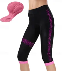 Women's Cycling 3/4 Tights Cycling Shorts Bike Shorts Bike 3/4 Tights Bottoms Mountain Bike MTB Road Bike Cycling Sports 3D Pad Breathable Quick Dry Moisture Wicking Yellow Pink Spandex Clothing