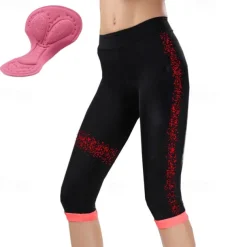 Women's Cycling 3/4 Tights Cycling Shorts Bike Shorts Bike 3/4 Tights Bottoms Mountain Bike MTB Road Bike Cycling Sports 3D Pad Breathable Quick Dry Moisture Wicking Yellow Pink Spandex Clothing