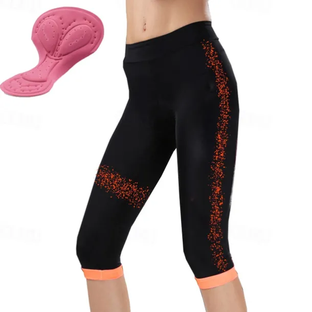 Women's Cycling 3/4 Tights Cycling Shorts Bike Shorts Bike 3/4 Tights Bottoms Mountain Bike MTB Road Bike Cycling Sports 3D Pad Breathable Quick Dry Moisture Wicking Yellow Pink Spandex Clothing