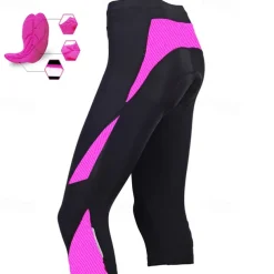 Women's Cycling 3/4 Tights Cycling Shorts Bike Shorts Bike 3/4 Tights Bottoms Mountain Bike MTB Road Bike Cycling Sports 3D Pad Breathable Quick Dry Moisture Wicking Yellow Pink Spandex Clothing