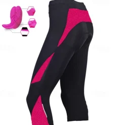Women's Cycling 3/4 Tights Cycling Shorts Bike Shorts Bike 3/4 Tights Bottoms Mountain Bike MTB Road Bike Cycling Sports 3D Pad Breathable Quick Dry Moisture Wicking Yellow Pink Spandex Clothing