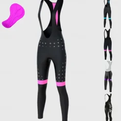 Women's Cycling Bib Tights Bike Bottoms Mountain Bike MTB Road Bike Cycling Sports Polka Dot 3D Pad Cycling Breathable Quick Dry Pink Blue Spandex Clothing Apparel Bike Wear