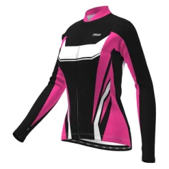 Women's Cycling Jacket Cycling Jersey Graphic Patterned Geometic Long Sleeve Bike Jacket Jersey Top with 3 Rear Pockets Mountain Bike MTB Road Bike Cycling Thermal Warm Fleece Lining Warm Quick Dry
