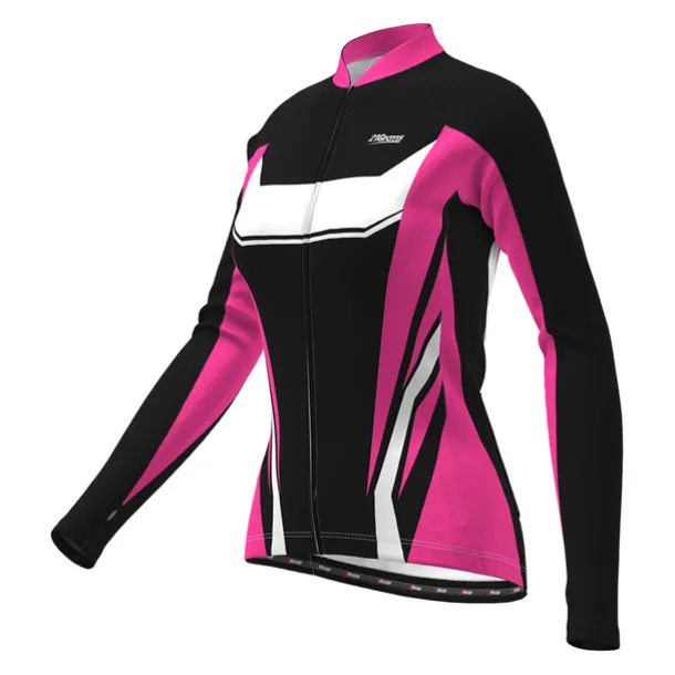 Women's Cycling Jacket Cycling Jersey Graphic Patterned Geometic Long Sleeve Bike Jacket Jersey Top with 3 Rear Pockets Mountain Bike MTB Road Bike Cycling Thermal Warm Fleece Lining Warm Quick Dry