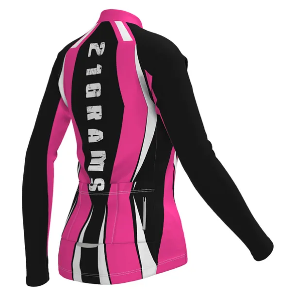 Women's Cycling Jacket Cycling Jersey Graphic Patterned Geometic Long Sleeve Bike Jacket Jersey Top with 3 Rear Pockets Mountain Bike MTB Road Bike Cycling Thermal Warm Fleece Lining Warm Quick Dry