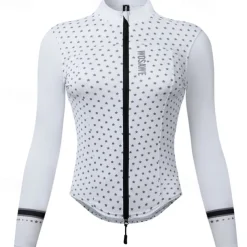 Women's Cycling Jacket Cycling Jersey Color Block Long Sleeve Bike Jersey Raincoat with 3 Rear Pockets Mountain Bike MTB Quick Dry Breathable Sports White Pink Clothing Apparel