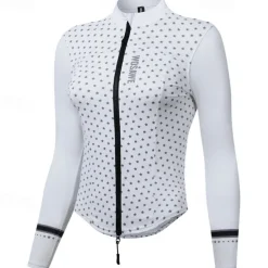 Women's Cycling Jacket Cycling Jersey Color Block Long Sleeve Bike Jersey Raincoat with 3 Rear Pockets Mountain Bike MTB Quick Dry Breathable Sports White Pink Clothing Apparel