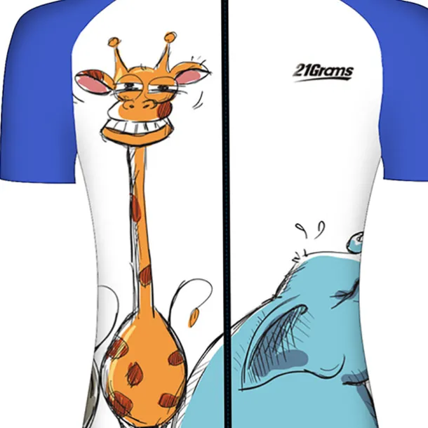 Women's Cycling Jersey Animal Elephant Giraffe Short Sleeve Bike Jersey Top with 3 Rear Pockets Mountain Bike MTB Road Bike Cycling UV Resistant Quick Dry Back Pocket Sweat-Wicking Sports Yellow Pink