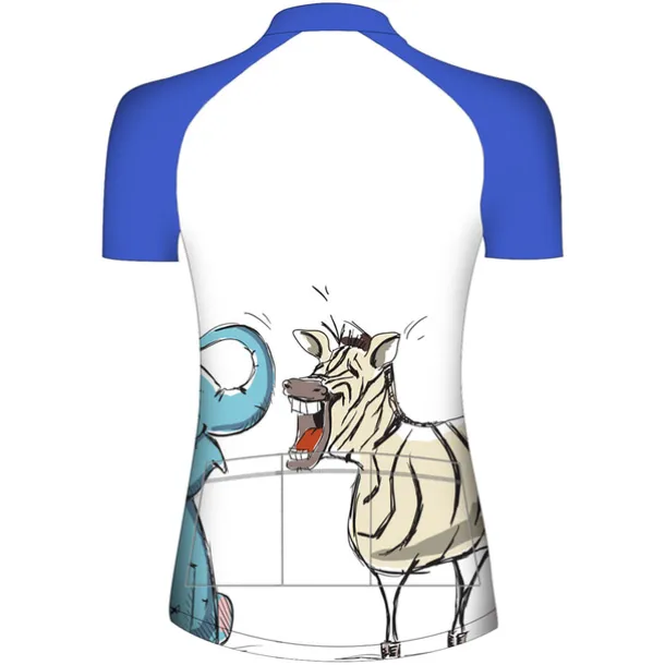 Women's Cycling Jersey Animal Elephant Giraffe Short Sleeve Bike Jersey Top with 3 Rear Pockets Mountain Bike MTB Road Bike Cycling UV Resistant Quick Dry Back Pocket Sweat-Wicking Sports Yellow Pink