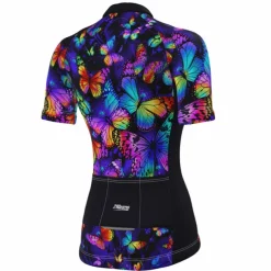 Women's Cycling Jersey Butterfly Short Sleeve Bike Jersey Top with 3 Rear Pockets Mountain Bike MTB Road Bike Cycling Quick Dry Reflective Strips Back Pocket Moisture Wicking Sports Yellow Red Blue