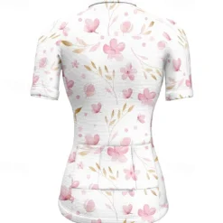 Women's Cycling Jersey Flower Short Sleeve Bike Tee Tshirt Jersey with 3 Rear Pockets Mountain Bike MTB Quick Dry Anatomic Design Wicking Breathable Sports Yellow Pink Blue Clothing Apparel