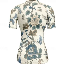 Women's Cycling Jersey Flower Short Sleeve Bike Tee Tshirt Jersey with 3 Rear Pockets Mountain Bike MTB Quick Dry Anatomic Design Wicking Breathable Sports Yellow Pink Blue Clothing Apparel