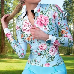 Women's Cycling Jersey Floral Botanical Long Sleeve Bike Top with 3 Rear Pockets Mountain Bike MTB Road Bike Cycling Quick Dry Reflective Strips Back Pocket Moisture Wicking Sports White+Pink Yellow