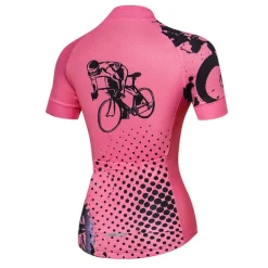 Women's Cycling Jersey Geometric Patterned Novelty Short Sleeve Bike Jersey Top with 3 Rear Pockets Mountain Bike MTB Road Bike Cycling UV Resistant Quick Dry Back Pocket Sweat-Wicking Sports Light