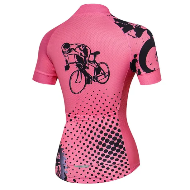 Women's Cycling Jersey Geometric Patterned Novelty Short Sleeve Bike Jersey Top with 3 Rear Pockets Mountain Bike MTB Road Bike Cycling UV Resistant Quick Dry Back Pocket Sweat-Wicking Sports Light