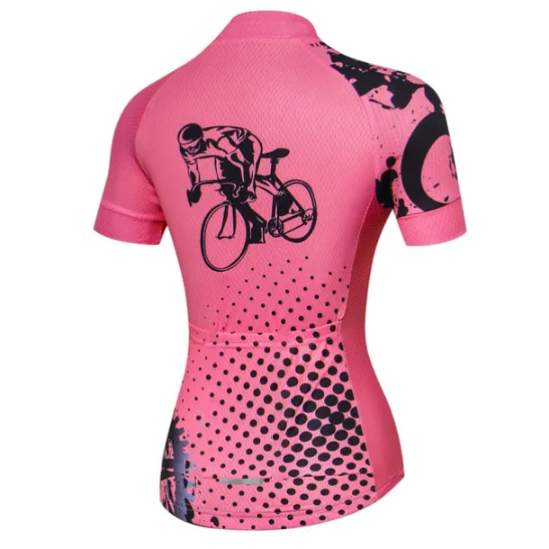 Women's Cycling Jersey Geometric Patterned Novelty Short Sleeve Bike Jersey Top with 3 Rear Pockets Mountain Bike MTB Road Bike Cycling UV Resistant Quick Dry Back Pocket Sweat-Wicking Sports Light