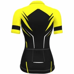 Women's Cycling Jersey Geometric Short Sleeve Bike Jersey Top with 3 Rear Pockets Mountain Bike MTB Road Bike Cycling Quick Dry Reflective Strips Back Pocket Moisture Wicking Sports Yellow Red Blue