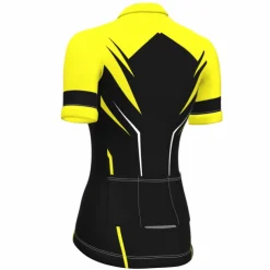 Women's Cycling Jersey Geometric Short Sleeve Bike Jersey Top with 3 Rear Pockets Mountain Bike MTB Road Bike Cycling Quick Dry Reflective Strips Back Pocket Moisture Wicking Sports Yellow Red Blue
