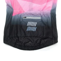 Women's Cycling Jersey Geometric Short Sleeve Bike Jersey Top with 3 Rear Pockets Mountain Bike MTB Road Bike Cycling Quick Dry Reflective Strips Back Pocket Moisture Wicking Sports Yellow Pink Red