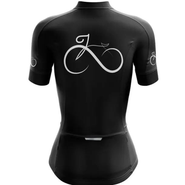 Women's Cycling Jersey Graphic Funny Short Sleeve Bike Jersey Top with 3 Rear Pockets Mountain Bike MTB Road Bike Cycling Quick Dry Reflective Strips Back Pocket Moisture Wicking Sports Black White
