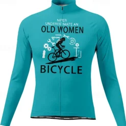 Women's Cycling Jersey Graphic Letter & Number Long Sleeve Bike Tee Tshirt Jersey with 3 Rear Pockets Mountain Bike MTB Quick Dry Anatomic Design Wicking Breathable Sports Wine Red Black White