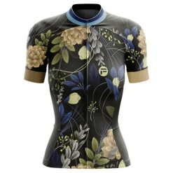 Women's Cycling Jersey Graphic Floral Botanical Funny Short Sleeve Bike Jersey Top with 3 Rear Pockets Mountain Bike MTB Road Bike Cycling Fast Dry Soft Back Pocket Comfortable Sports Black Yellow