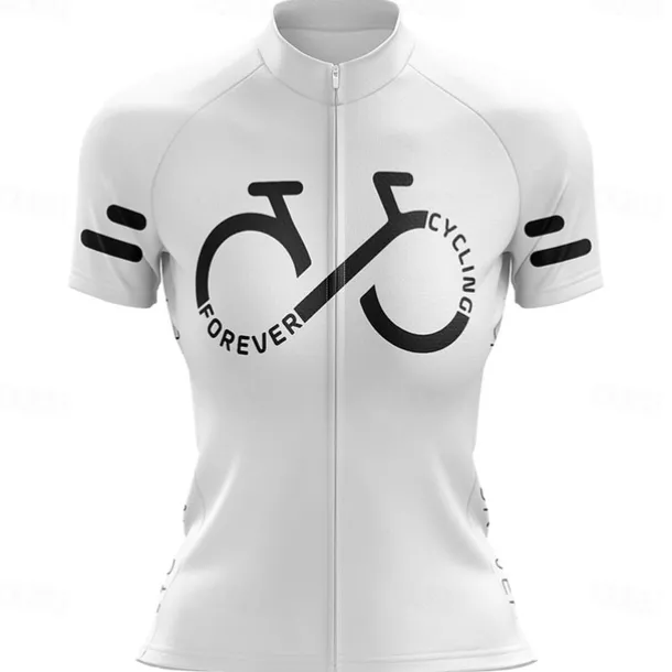 Women's Cycling Jersey Graphic Funny Short Sleeve Bike Jersey Top with 3 Rear Pockets Mountain Bike MTB Road Bike Cycling Quick Dry Reflective Strips Back Pocket Moisture Wicking Sports Black White