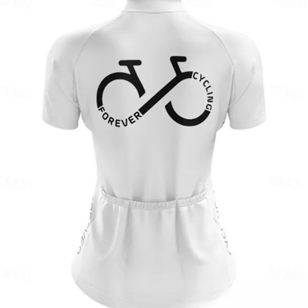 Women's Cycling Jersey Graphic Funny Short Sleeve Bike Jersey Top with 3 Rear Pockets Mountain Bike MTB Road Bike Cycling Quick Dry Reflective Strips Back Pocket Moisture Wicking Sports Black White