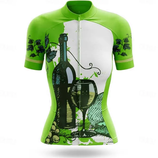 Women's Cycling Jersey Graphic Short Sleeve Bike Jersey Top with 3 Rear Pockets Mountain Bike MTB Road Bike Cycling Quick Dry Reflective Strips Back Pocket Moisture Wicking Sports Blue Sky Blue Green