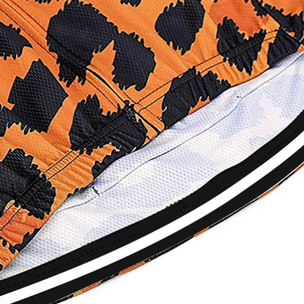 Women's Cycling Jersey Leopard Patterned Funny Long Sleeve Bike Jersey Top with 3 Rear Pockets Mountain Bike MTB Road Bike Cycling Thermal Warm Quick Dry Anatomic Design Reflective Strips Sports