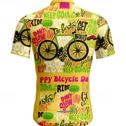 Women's Cycling Jersey Letter & Number Short Sleeve Bike Tee Tshirt Jersey Top with 3 Rear Pockets Mountain Bike MTB Quick Dry Breathable Sports White Yellow Green Clothing Apparel