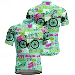 Women's Cycling Jersey Letter & Number Short Sleeve Bike Tee Tshirt Jersey Top with 3 Rear Pockets Mountain Bike MTB Quick Dry Breathable Sports White Yellow Green Clothing Apparel