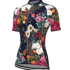 Women's Cycling Jersey Patterned Floral Botanical Flower Short Sleeve Bike Jersey with 3 Rear Pockets Mountain Bike MTB Road Bike Cycling Fast Dry Quick Dry Soft Reflective Strips Sports Black Yellow