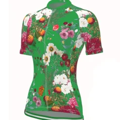 Women's Cycling Jersey Patterned Floral Botanical Flower Short Sleeve Bike Jersey with 3 Rear Pockets Mountain Bike MTB Road Bike Cycling Fast Dry Quick Dry Soft Reflective Strips Sports Black Yellow