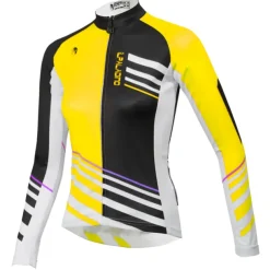 Women's Cycling Jersey Patterned Character Long Sleeve Bike Jersey Top with 3 Rear Pockets Mountain Bike MTB Road Bike Cycling Seamless 3D Pad Quick Dry Anatomic Design Sports Yellow Pink Red