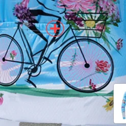 Women's Cycling Jersey Patterned Floral Botanical Flower Long Sleeve Bike Jersey Top with 3 Rear Pockets Mountain Bike MTB Road Bike Cycling Quick Dry Front Zipper Soft Back Pocket Sports White Pink