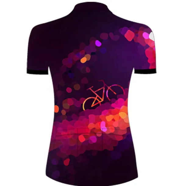 Women's Cycling Jersey Polka Dot Gradient Patterned Short Sleeve Bike Jersey Top with 3 Rear Pockets Mountain Bike MTB Road Bike Cycling Cycling Quick Dry Ultraviolet Resistant Reflective Strips