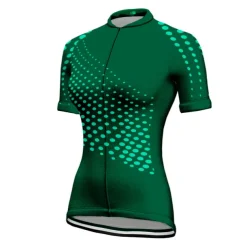 Women's Cycling Jersey Polka Dot Patterned Short Sleeve Bike Jersey Top with 3 Rear Pockets Mountain Bike MTB Road Bike Cycling Quick Dry Soft Reflective Strips Back Pocket Sports Black Yellow Red
