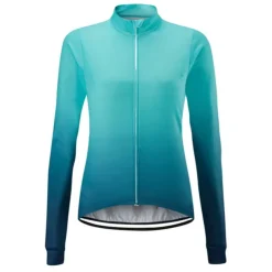 Women's Cycling Jersey Solid Color Gradient Patterned Long Sleeve Bike Jersey Top with 3 Rear Pockets Mountain Bike MTB Road Bike Cycling UV Resistant Quick Dry Back Pocket Sweat-Wicking Sports