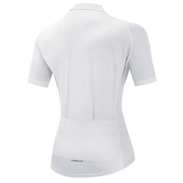 Women's Cycling Jersey Solid Color Short Sleeve Bike Jersey Top with 3 Rear Pockets Mountain Bike MTB Road Bike Cycling Quick Dry Reflective Strips Back Pocket Moisture Wicking Sports Black White