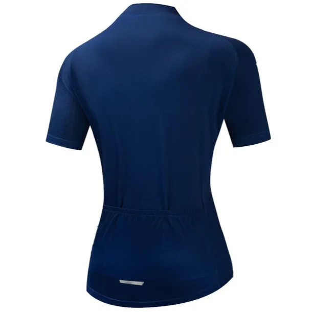 Women's Cycling Jersey Solid Color Short Sleeve Bike Jersey Top with 3 Rear Pockets Mountain Bike MTB Road Bike Cycling Quick Dry Reflective Strips Back Pocket Moisture Wicking Sports Black White