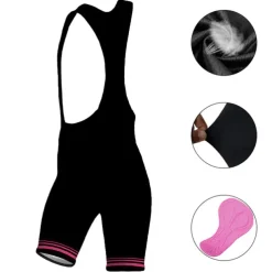 Women's Cycling Road Shorts Cycling Bib Shorts Bike Padded Shorts / Chamois Bottoms Mountain Bike MTB Road Bike Cycling Sports Stripes 3D Pad Cycling Breathable Quick Dry Black White Spandex Clothing