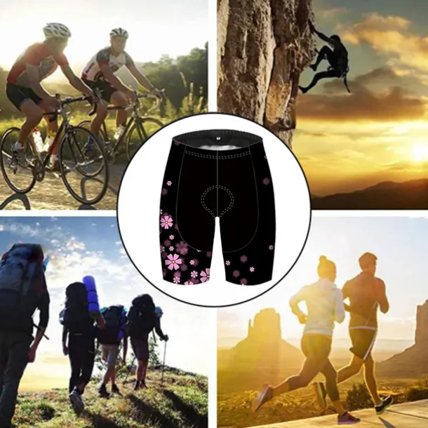 Women's Cycling Road Shorts Cycling Shorts Bike Shorts Bike Shorts Pants Race Fit Mountain Bike MTB Road Bike Cycling Sports Graphic Floral Botanical 3D Pad Breathable Quick Dry Ultraviolet Resistant