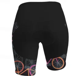 Women's Cycling Shorts Bike Padded Shorts / Chamois Bottoms Mountain Bike MTB Road Bike Cycling Sports Graphic 3D Pad Breathable Quick Dry Moisture Wicking Yellow Pink Spandex Clothing Apparel Bike