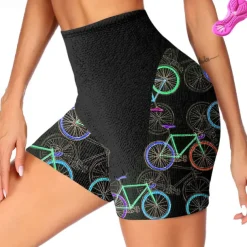 Women's Cycling Shorts Bike Padded Shorts / Chamois Bottoms Mountain Bike MTB Road Bike Cycling Sports Graphic 3D Pad Breathable Quick Dry Moisture Wicking Yellow Pink Spandex Clothing Apparel Bike