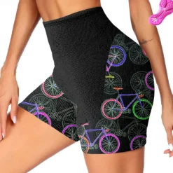 Women's Cycling Shorts Bike Padded Shorts / Chamois Bottoms Mountain Bike MTB Road Bike Cycling Sports Graphic 3D Pad Breathable Quick Dry Moisture Wicking Yellow Pink Spandex Clothing Apparel Bike