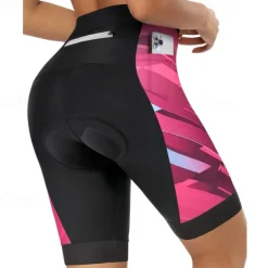 Women's Cycling Shorts Bike Padded Shorts / Chamois Bottoms Mountain Bike MTB Road Bike Cycling Sports Graphic 3D Pad Breathable Quick Dry Moisture Wicking Pink Blue Spandex Clothing Apparel Bike Wear