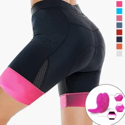 Women's Cycling Shorts Bike Padded Shorts / Chamois Bottoms Mountain Bike MTB Road Bike Cycling Sports Patchwork 3D Pad Breathable Quick Dry Moisture Wicking Black White Spandex Clothing Apparel Bike