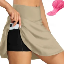 Women's Cycling Skort Skirt Bike Skirt Bottoms Race Fit Mountain Bike MTB Road Bike Cycling Sports Gradient 3D Pad Cycling Breathable Quick Dry Navy Black Spandex Clothing Apparel Bike Wear